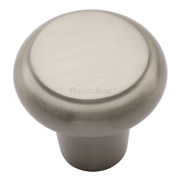 C3990 32-SN • 32 x 14 x 30mm • Satin Nickel • Heritage Brass Flat Faced Bun Cabinet Knob